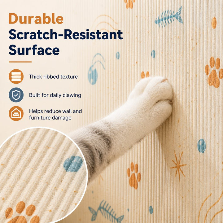 Self-Adhesive Cat Scratch Mat for Wall & Furniture Protection