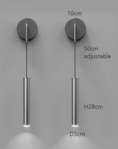 Modern Aluminium LED Wall Light – Minimalist Bedside Reading Sconce |