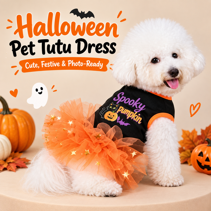 Halloween Dog Tutu Dress for Parties & Photos | Soft Lightweight Costume for Small Dogs