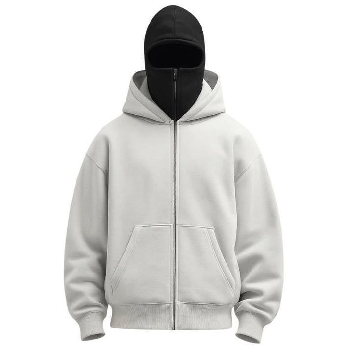 Unisex Full Zip Balaclava Hoodie