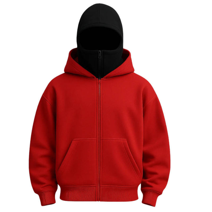 Unisex Full Zip Balaclava Hoodie