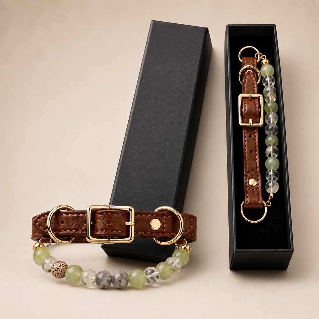 Four Elements Crystal Pet Collar Gift Box for Cats & Small Dogs