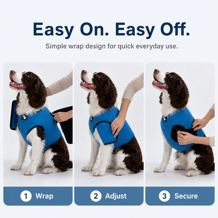 Dog Comfort Wrap Vest for Thunderstorms, Fireworks & Travel