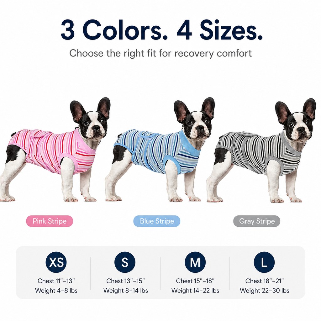Breathable Dog Recovery Suit for Spay & Neuter Recovery, Soft Cone Alternative Onesie to Help Reduce Licking After Surge
