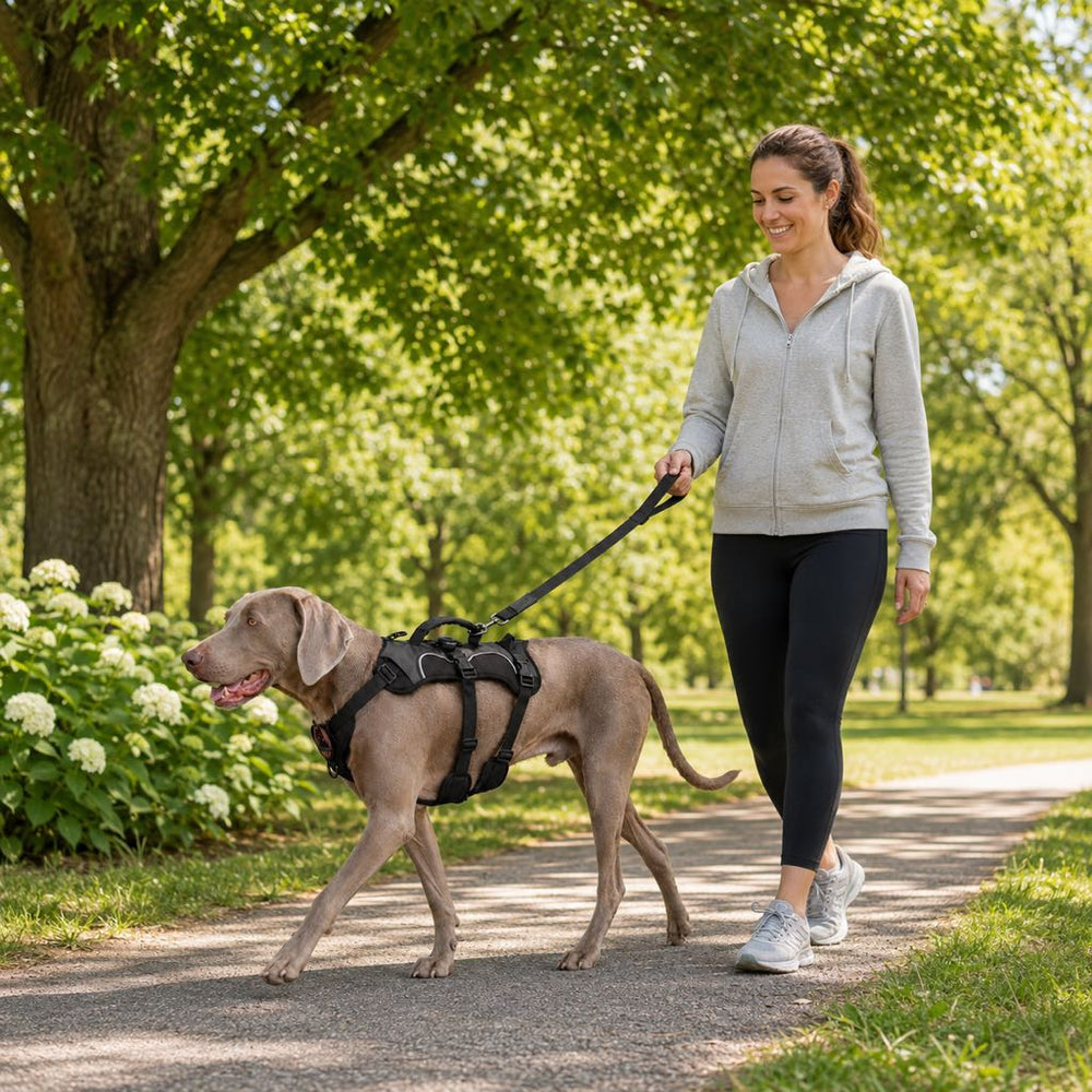 AirTag-Compatible Escape-Resistant Dog Harness for Outdoor Walks