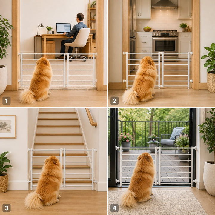 No-Drill Expandable Pet Gate for Doorways | Adjustable Indoor Barrier for Small Dogs