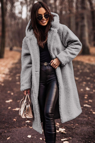 Women's Cosy Long Teddy Coat