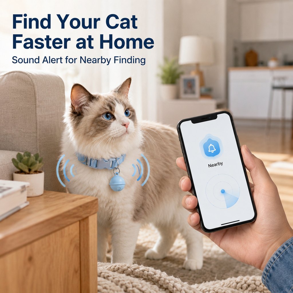Smart Pet Tracker Bell Collar for Cats & Small Dogs