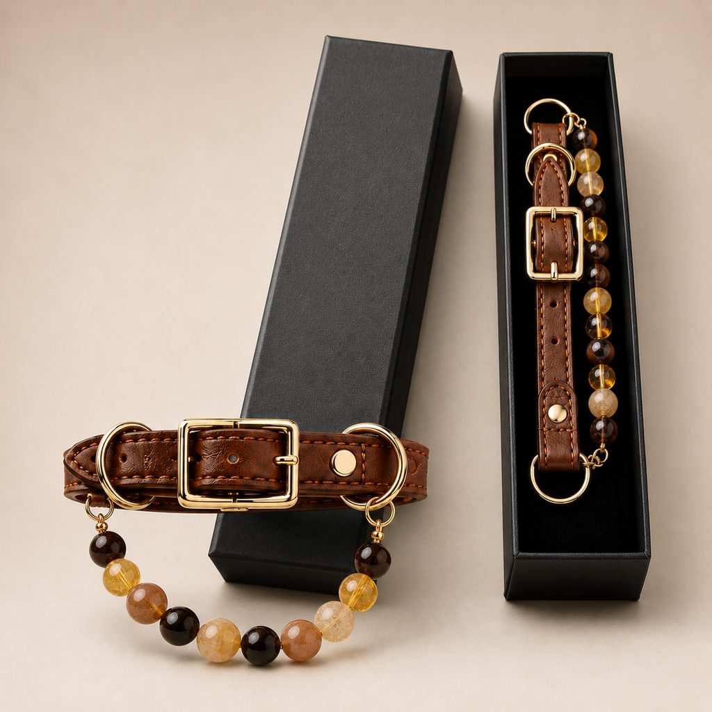 Four Elements Crystal Pet Collar Gift Box for Cats & Small Dogs