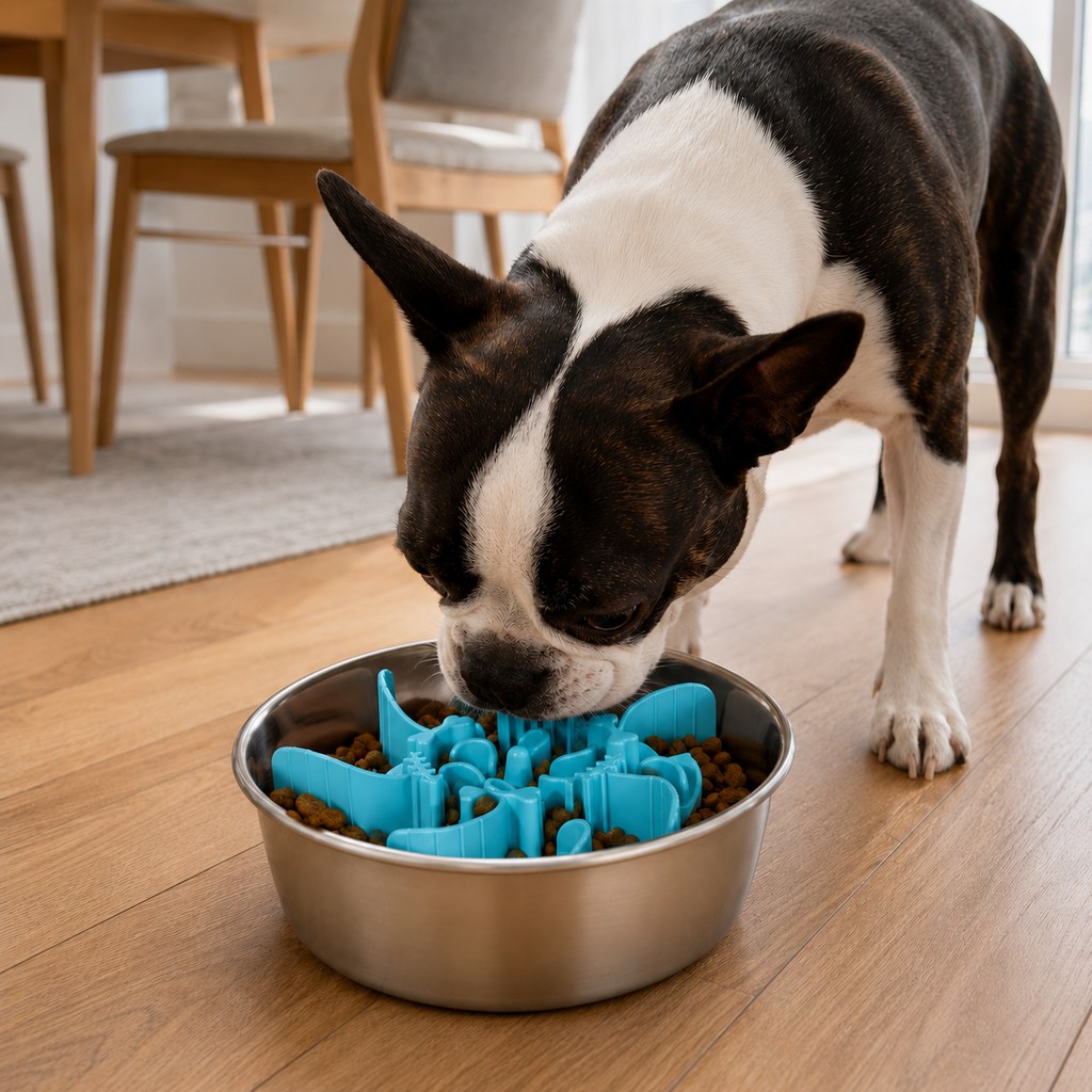 Fishbone Slow Feeder Bowl Insert for Fast-Eating Dogs