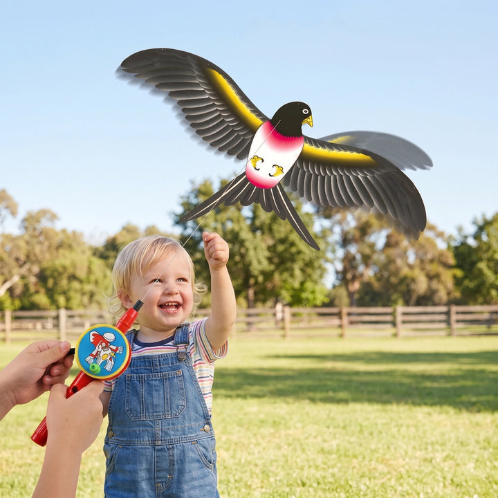 Flapping Bird Kite for Kids with Reel Handle for Outdoor Garden Play