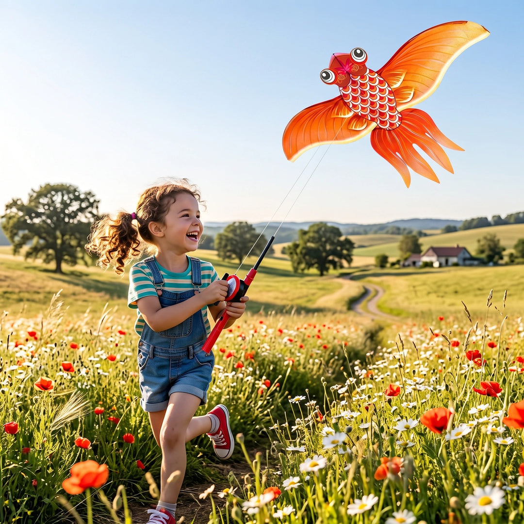 Flapping Bird Kite for Kids with Reel Handle for Outdoor Garden Play