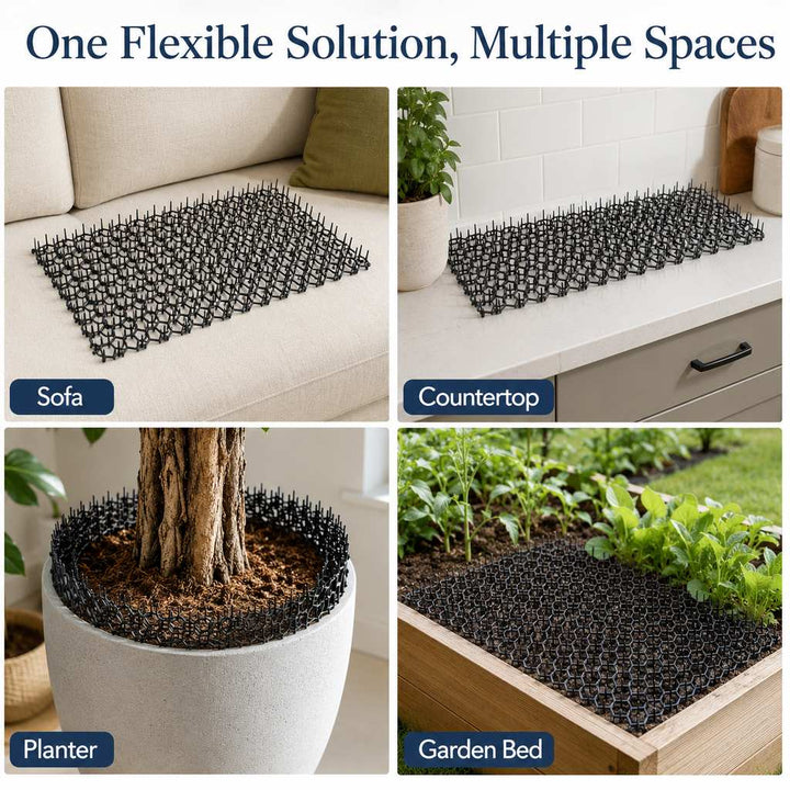 Flexible Cat Deterrent Mat for Sofas & Gardens | Protect Furniture and Plants