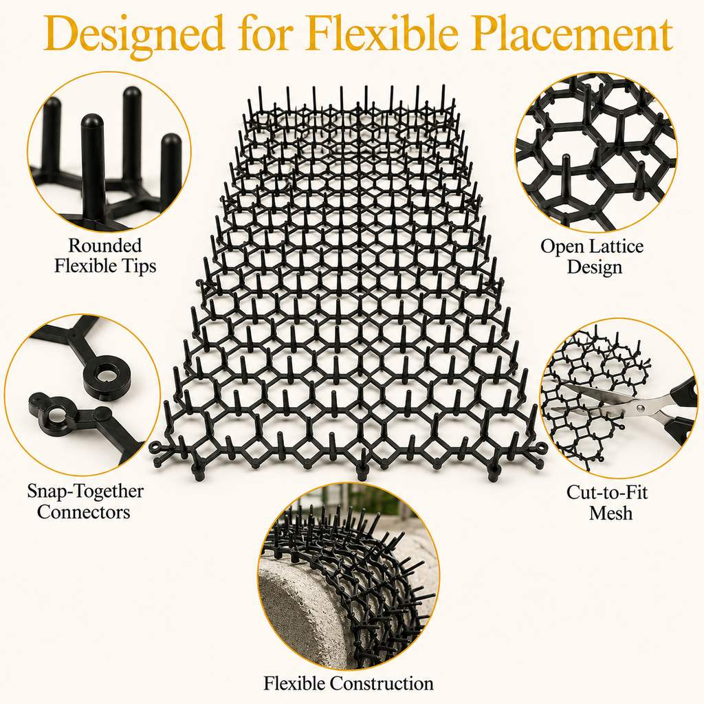 Flexible Cat Deterrent Mat for Sofas & Gardens | Protect Furniture and Plants