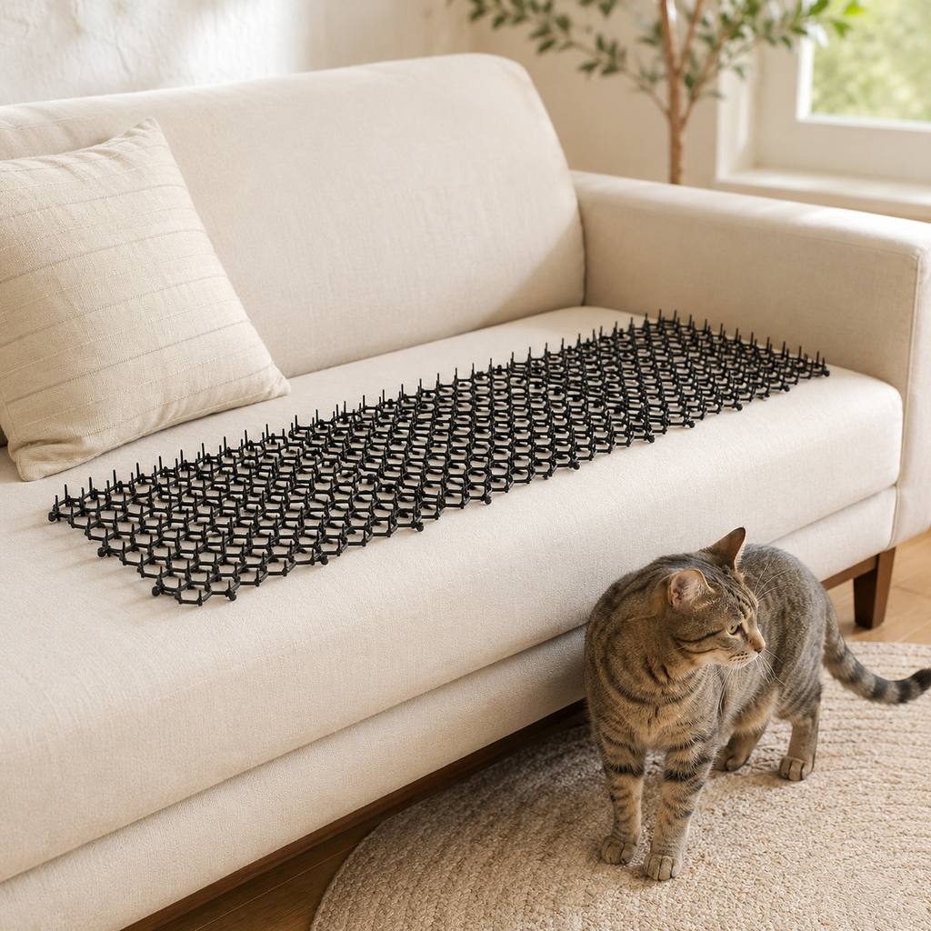Flexible Cat Deterrent Mat for Sofas & Gardens | Protect Furniture and Plants
