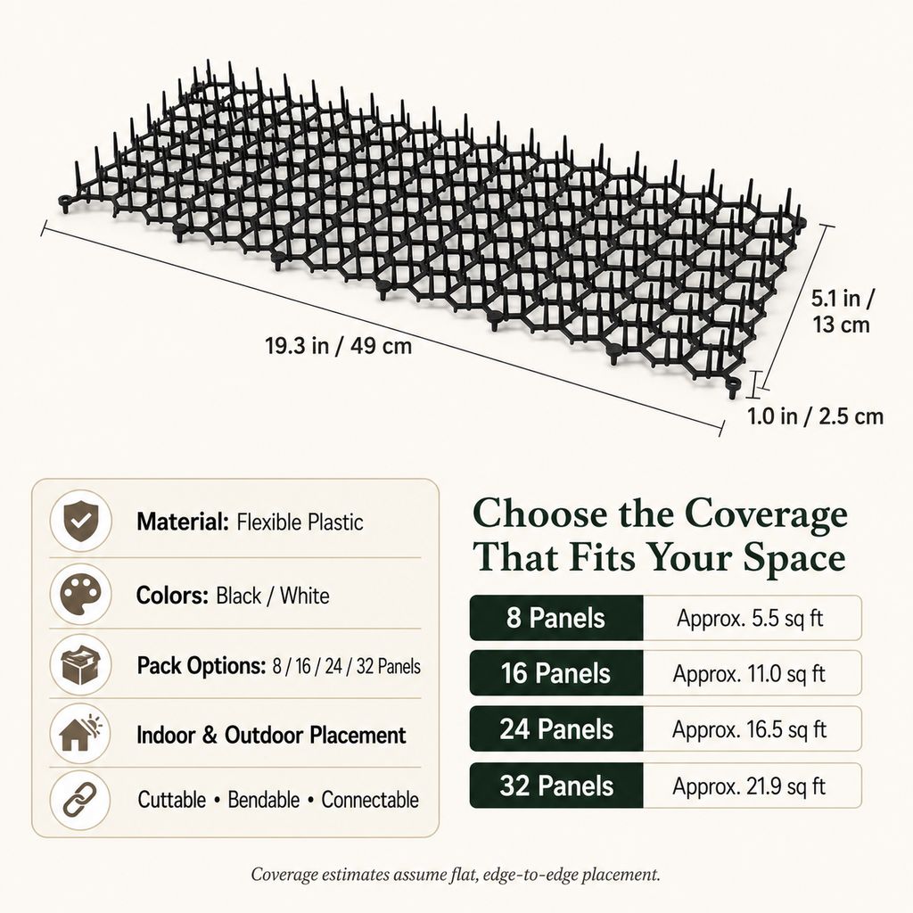 Flexible Cat Deterrent Mat for Sofas & Gardens | Protect Furniture and Plants