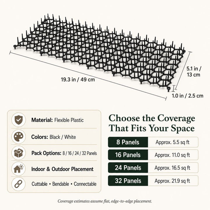 Flexible Cat Deterrent Mat for Sofas & Gardens | Protect Furniture and Plants