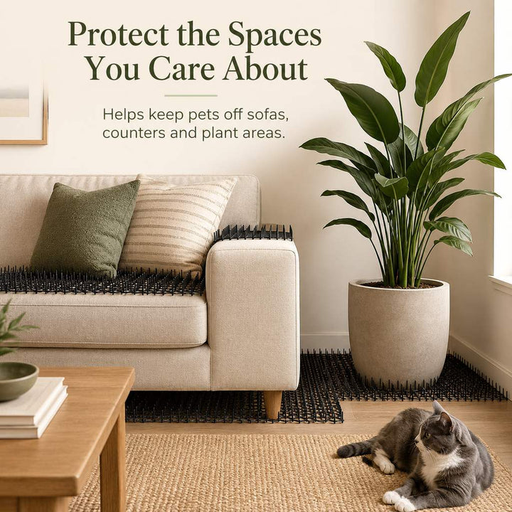 Flexible Cat Deterrent Mat for Sofas & Gardens | Protect Furniture and Plants