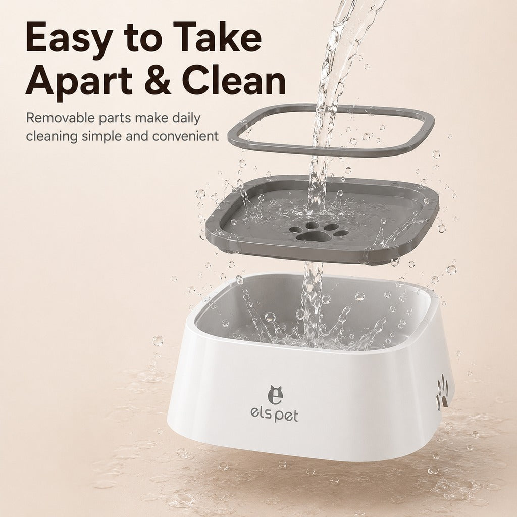 Floating Pet Water Bowl for Home & Car | Less Splash, Cleaner Floors