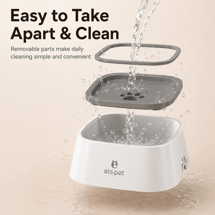 Floating Pet Water Bowl for Home & Car | Less Splash, Cleaner Floors