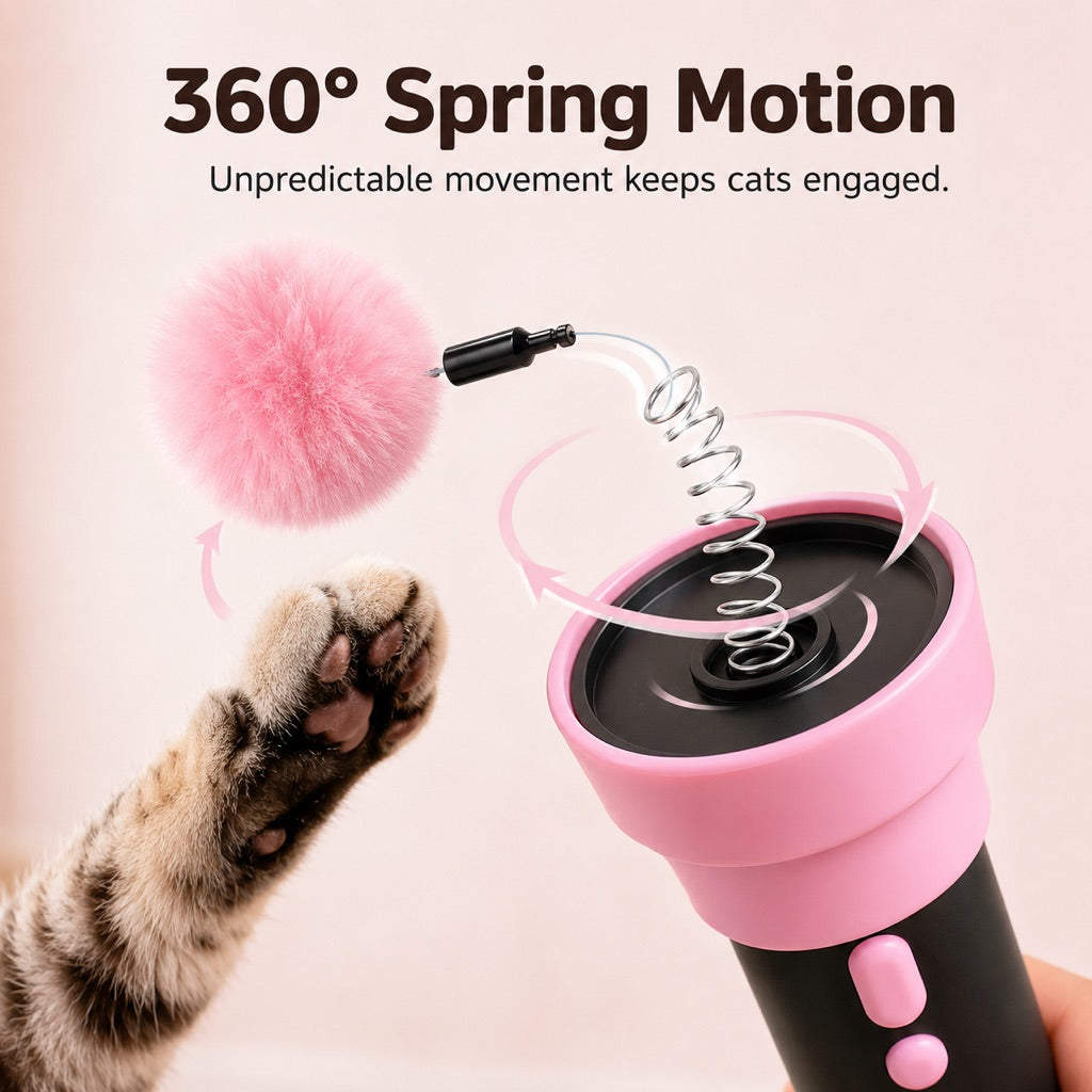 One-Click Electric Cat Teaser Launcher for Indoor Cats