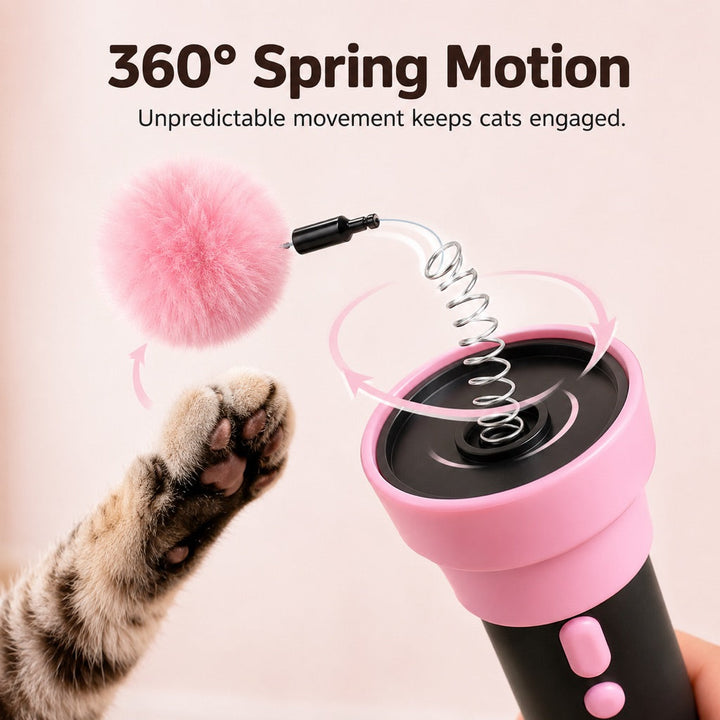 One-Click Electric Cat Teaser Launcher for Indoor Cats