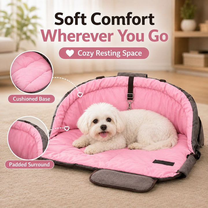 2-in-1 Foldable Dog Travel Bed & Carry Bag
