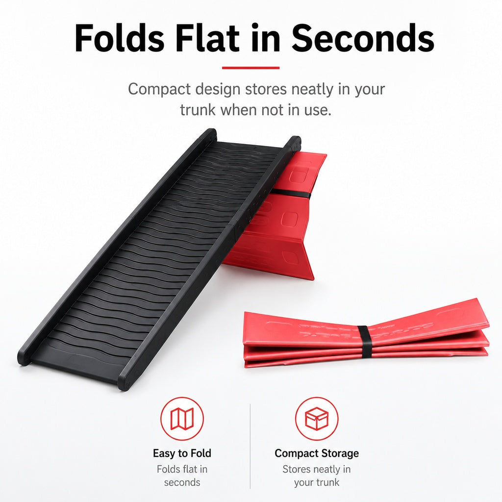 Foldable Pet Ramp Bumper Protector Mat for SUVs