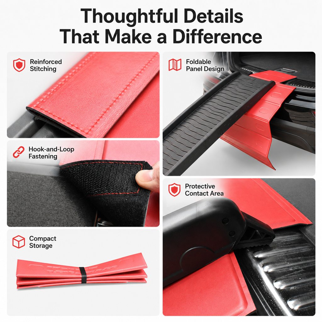 Foldable Pet Ramp Bumper Protector Mat for SUVs