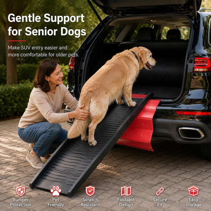 Foldable Pet Ramp Bumper Protector Mat for SUVs