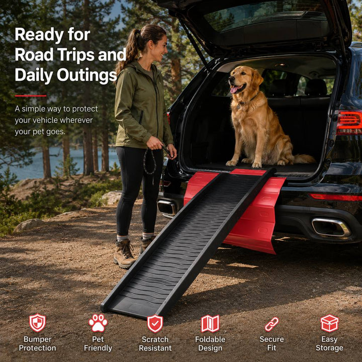 Foldable Pet Ramp Bumper Protector Mat for SUVs