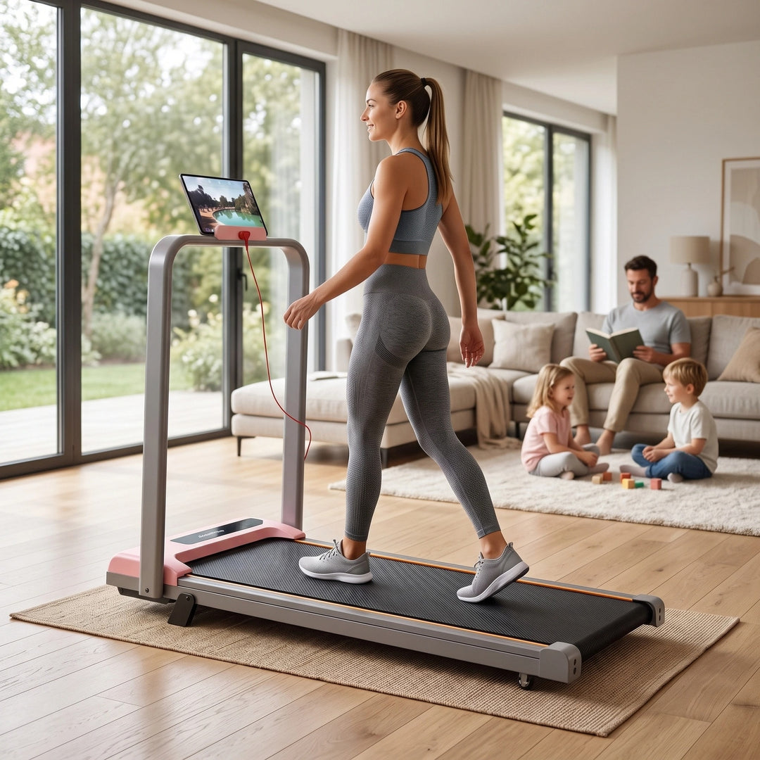 Foldable Walking Pad Treadmill with Bluetooth App Control