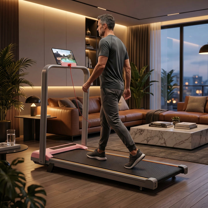 Foldable Walking Pad Treadmill with Bluetooth App Control