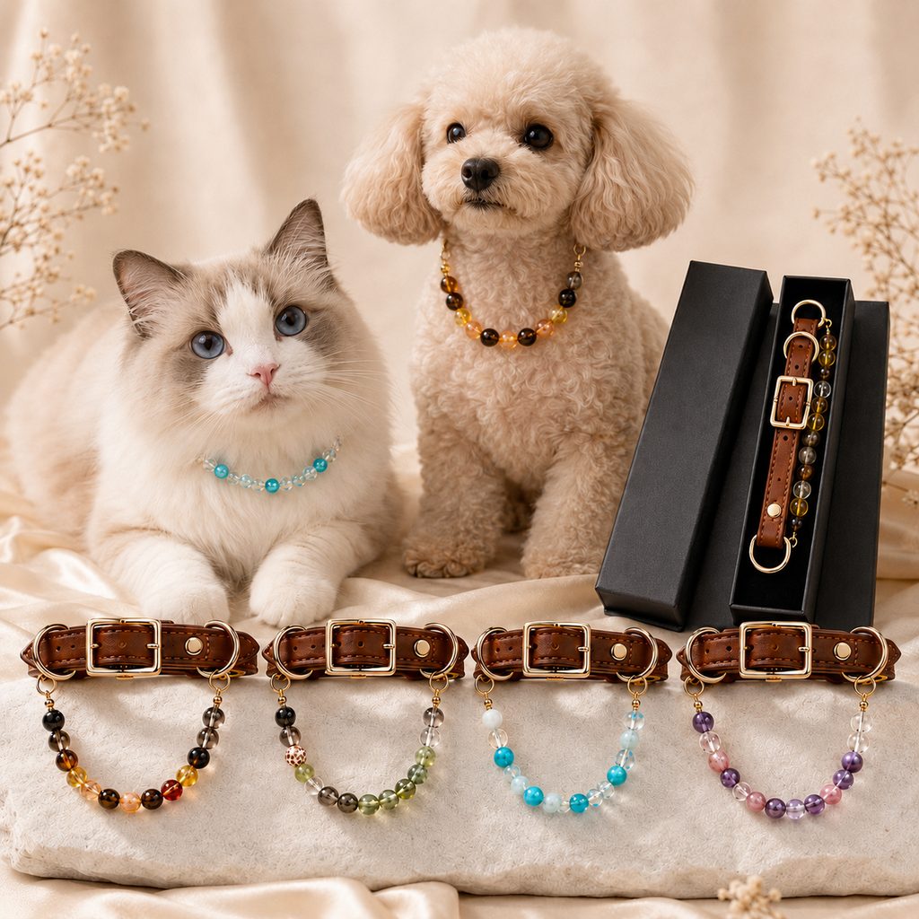 Four Elements Crystal Pet Collar Gift Box for Cats & Small Dogs