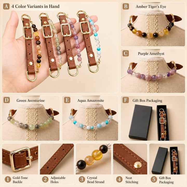Four Elements Crystal Pet Collar Gift Box for Cats & Small Dogs