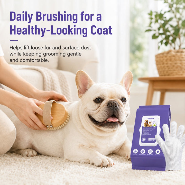 Frenchie Daily Grooming Kit for After-Walk & Between-Bath Care
