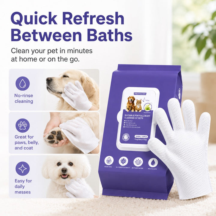 Frenchie Daily Grooming Kit for After-Walk & Between-Bath Care