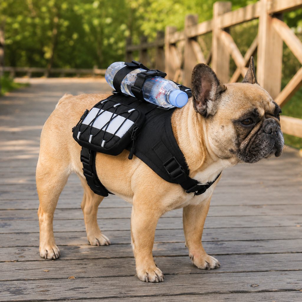 Frenchie Tactical Dog Vest Backpack for Daily Walks
