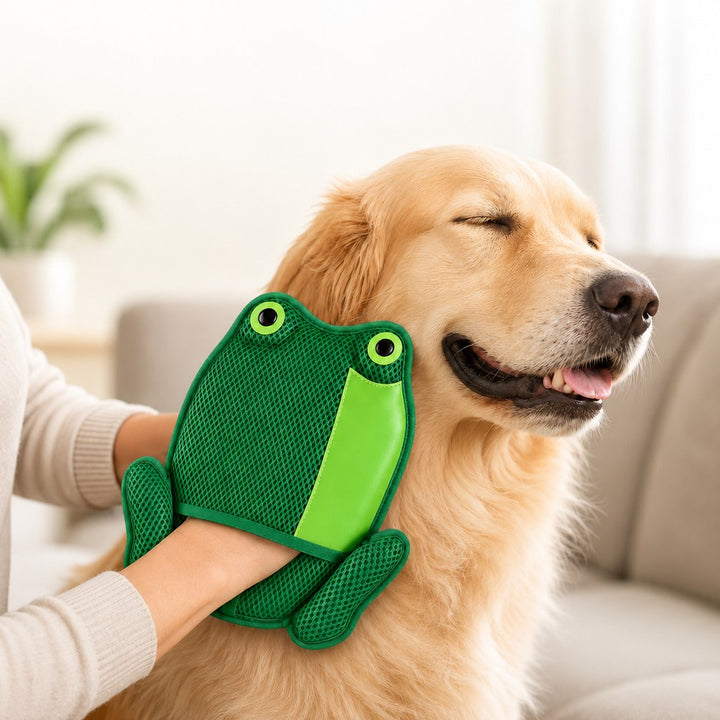 Froggy Pet Hair Removal Grooming Mitt for Cats & Dogs