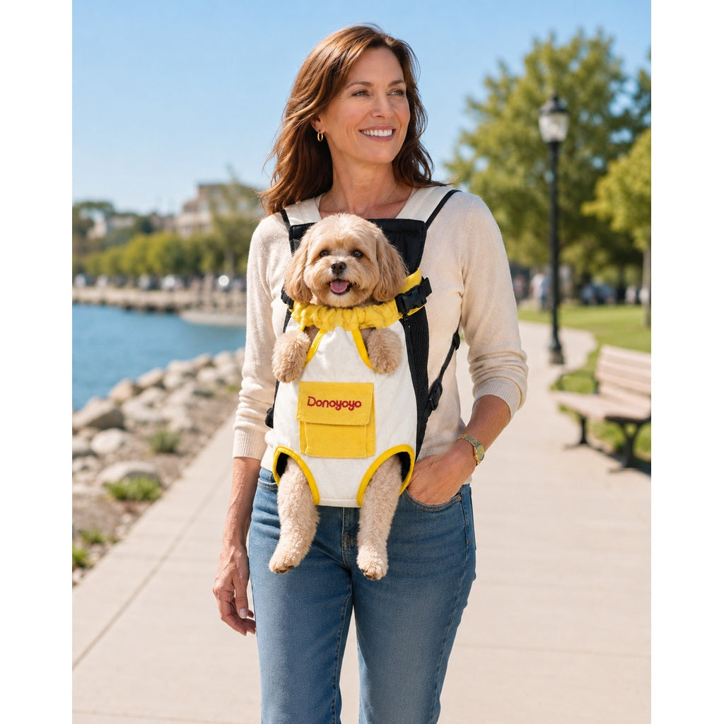 Front-Facing Pet Carrier Backpack for Cats & Small Dogs, Hands-Free Travel Carrier With Breathable Mesh, Adjustable Neck