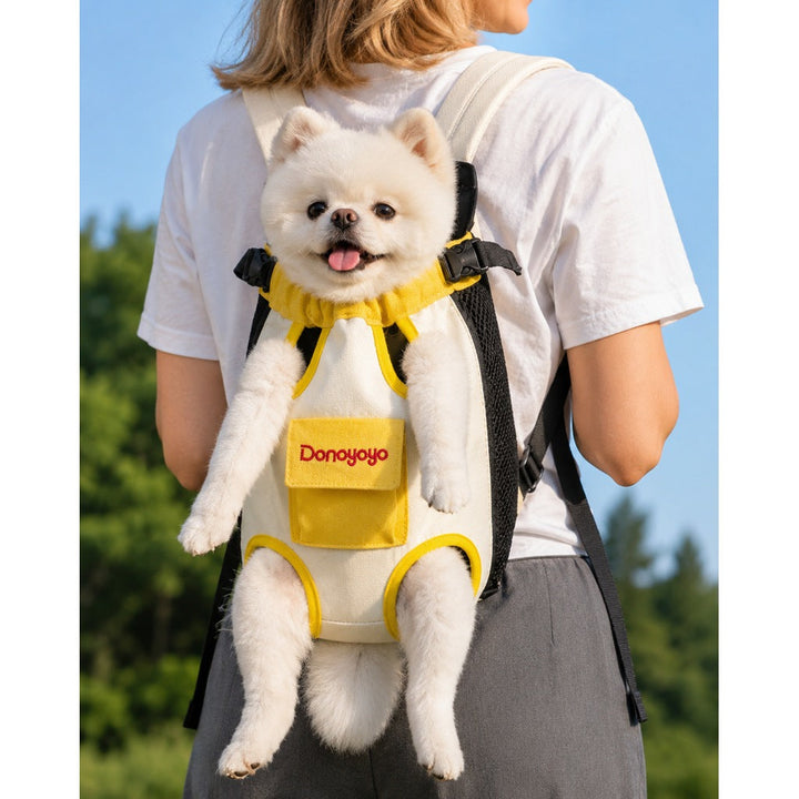Front-Facing Pet Carrier Backpack for Cats & Small Dogs, Hands-Free Travel Carrier With Breathable Mesh, Adjustable Neck