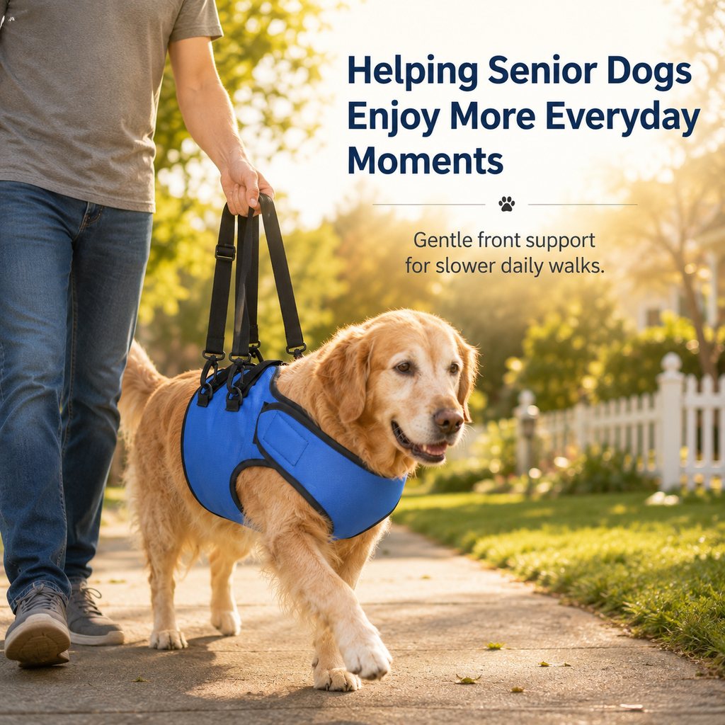 Front Leg Support Harness for Senior Dogs | Mobility Lift Aid for Walking, Stairs & Car Rides
