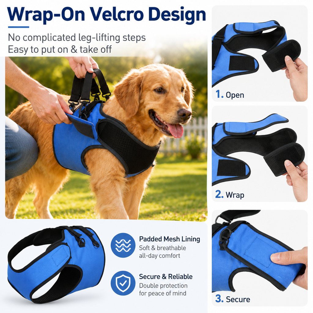 Front Leg Support Harness for Senior Dogs | Mobility Lift Aid for Walking, Stairs & Car Rides