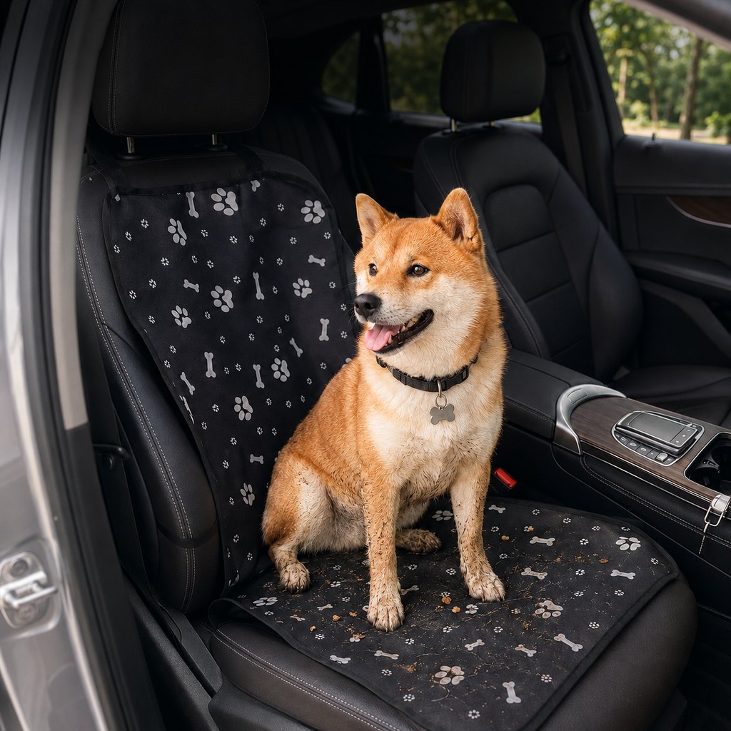 Front Seat Pet Car Cover for Dogs | Waterproof Seat Protector for Mud, Fur & Scratches