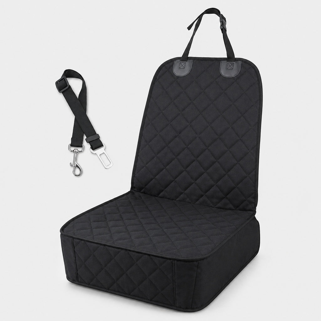 Front Seat Pet Car Seat Cover with Seat Belt Tether | Passenger Seat Protector