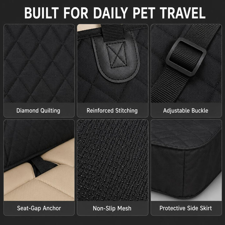 Front Seat Pet Car Seat Cover with Seat Belt Tether | Passenger Seat Protector