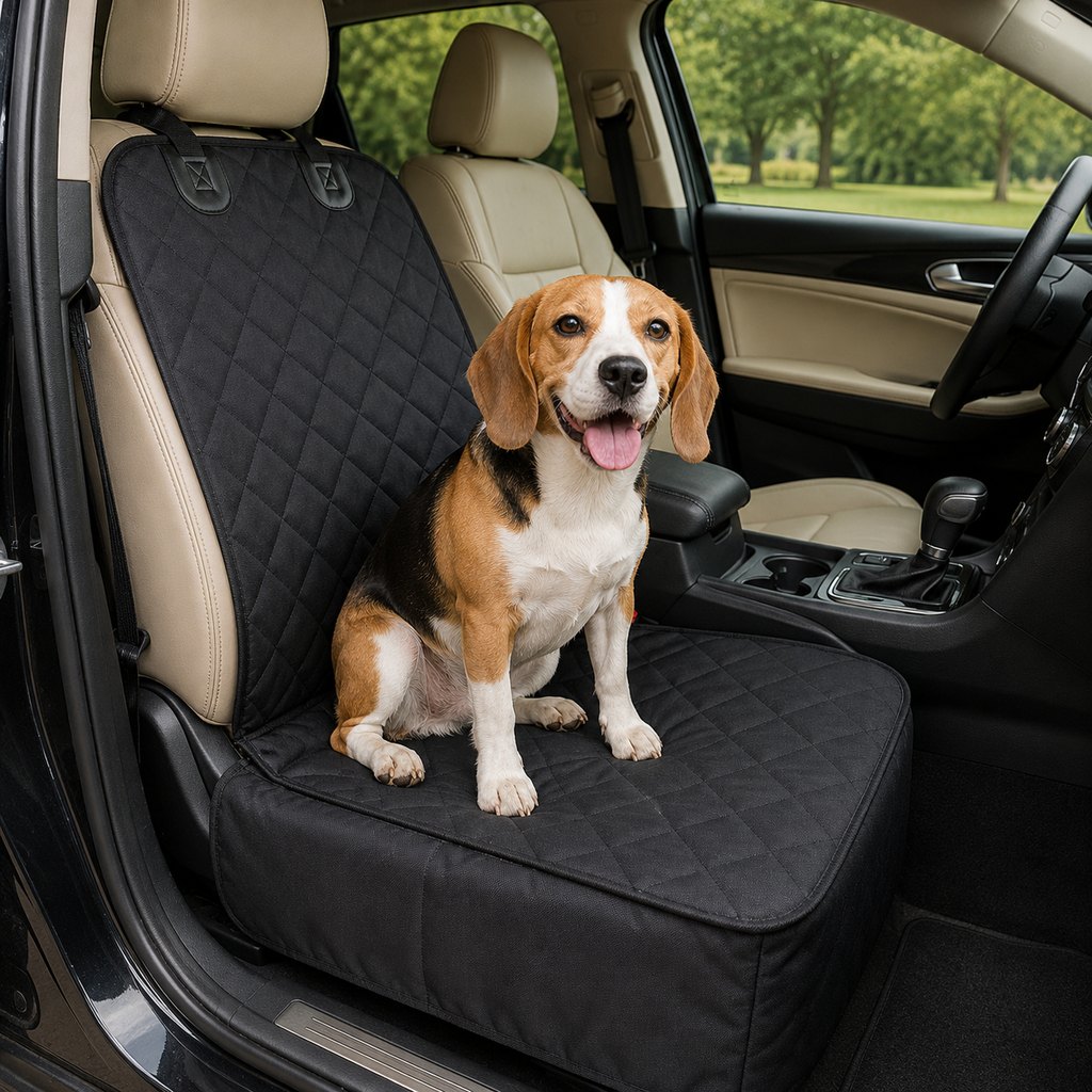 Front Seat Pet Car Seat Cover with Seat Belt Tether | Passenger Seat Protector