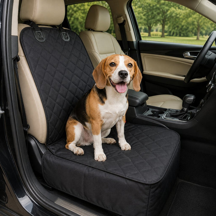 Front Seat Pet Car Seat Cover with Seat Belt Tether | Passenger Seat Protector
