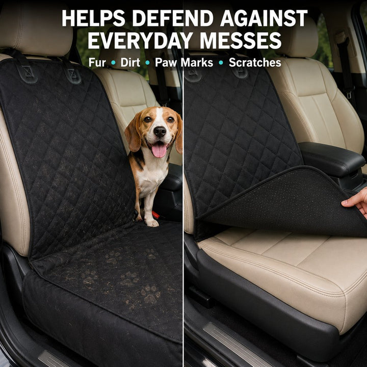 Front Seat Pet Car Seat Cover with Seat Belt Tether | Passenger Seat Protector