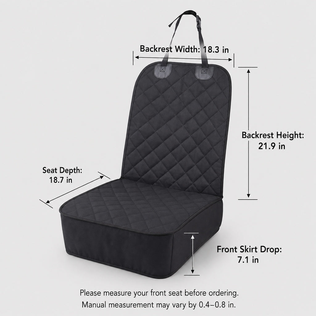 Front Seat Pet Car Seat Cover with Seat Belt Tether | Passenger Seat Protector